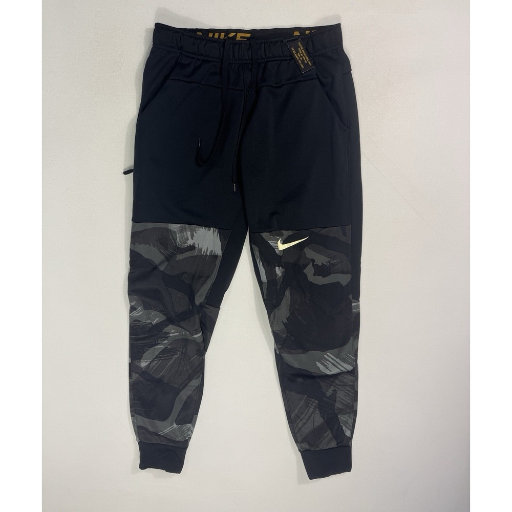 Nike Men S Therma Fit Jogger Pants Black Camo Tapered Training DQ6618-010 Active